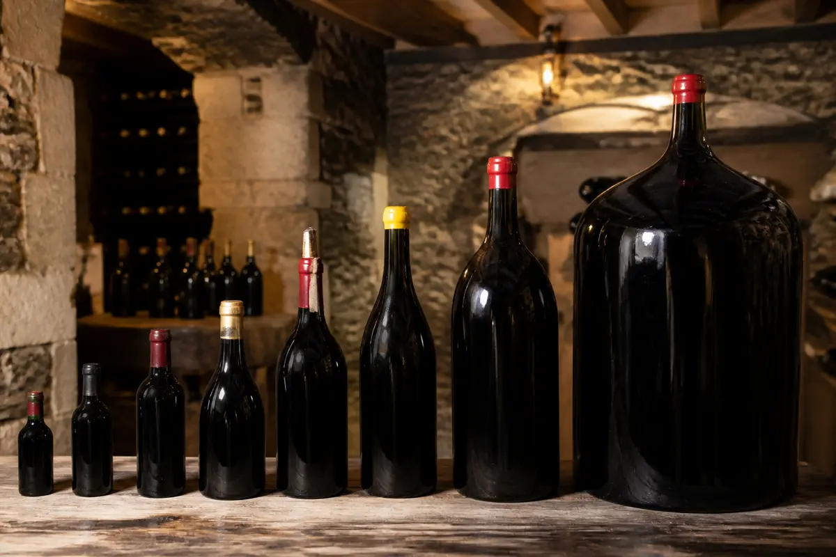 Tailles de bouteilles de vins : guide des formats et contenances
